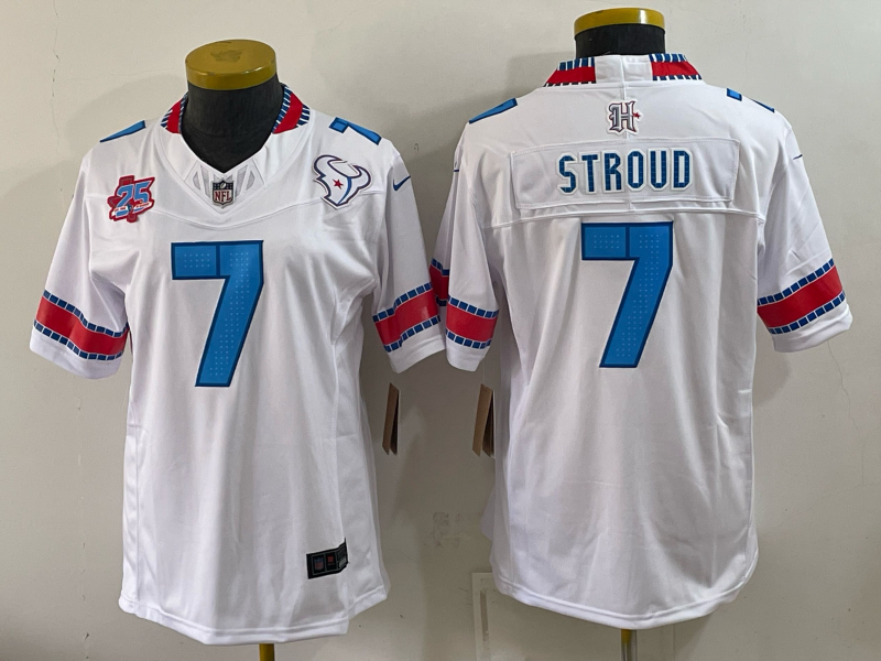 Women Houston Texans #7 Stroud white 2026 Nike NFL Jersey 0915003